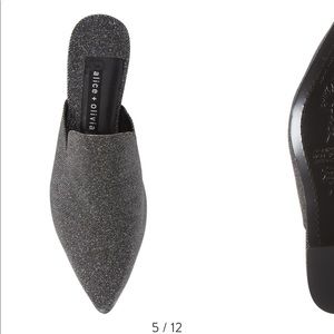 Alice + Olivia mules metallic black NEW W TAGS